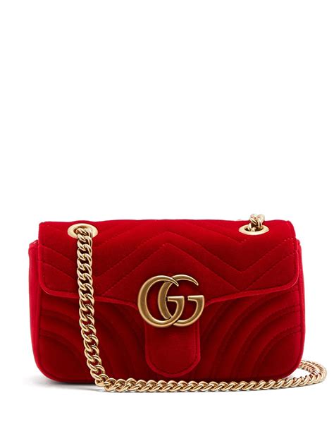 gucci bag velvet red|small gucci bag red.